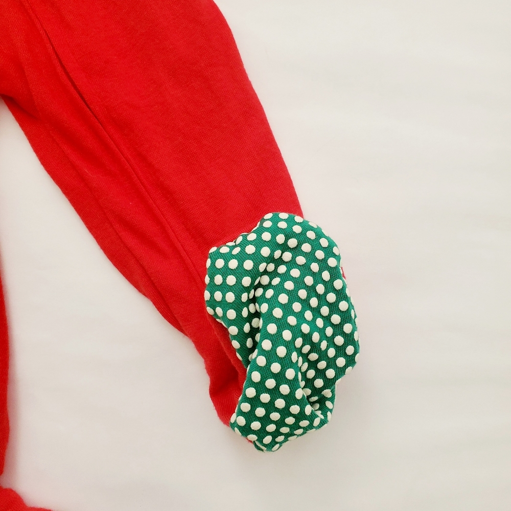 New Merry Christmas cotton zip up footed P… - Picture 3 of 4